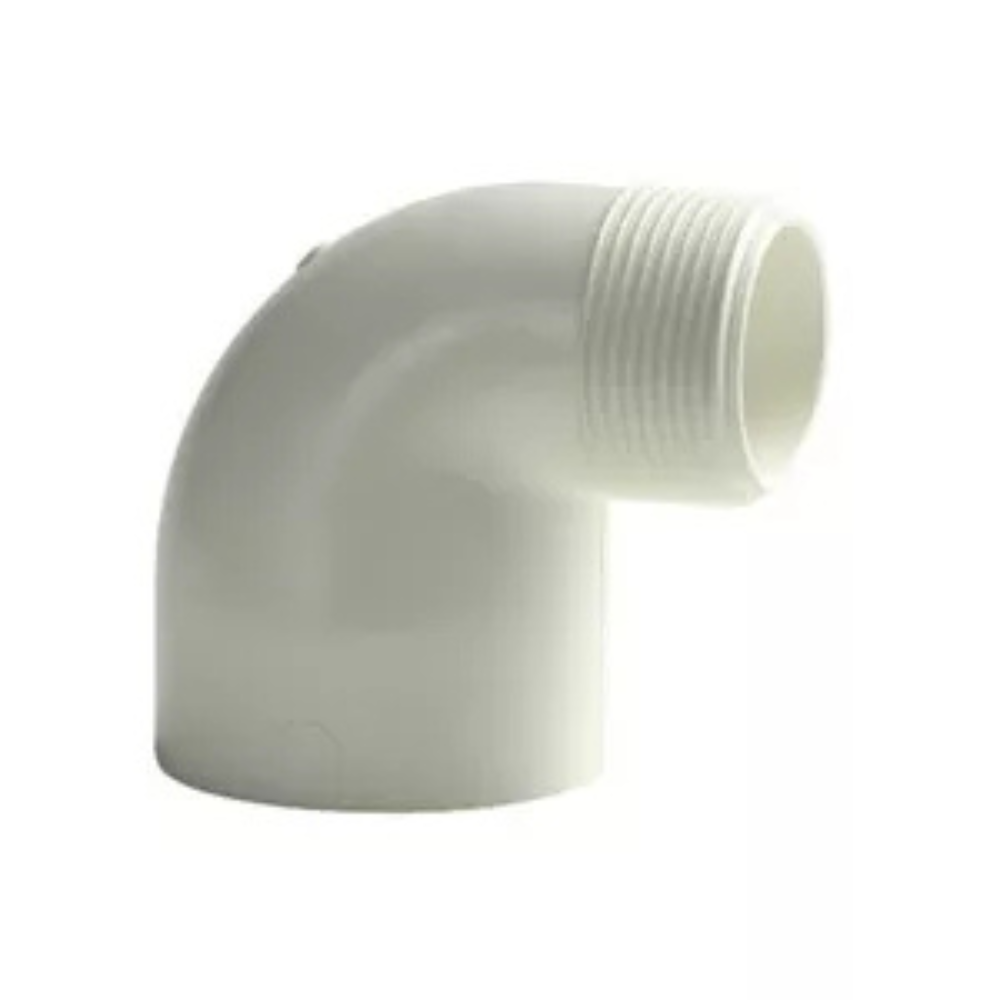 PVC wit knie x draad