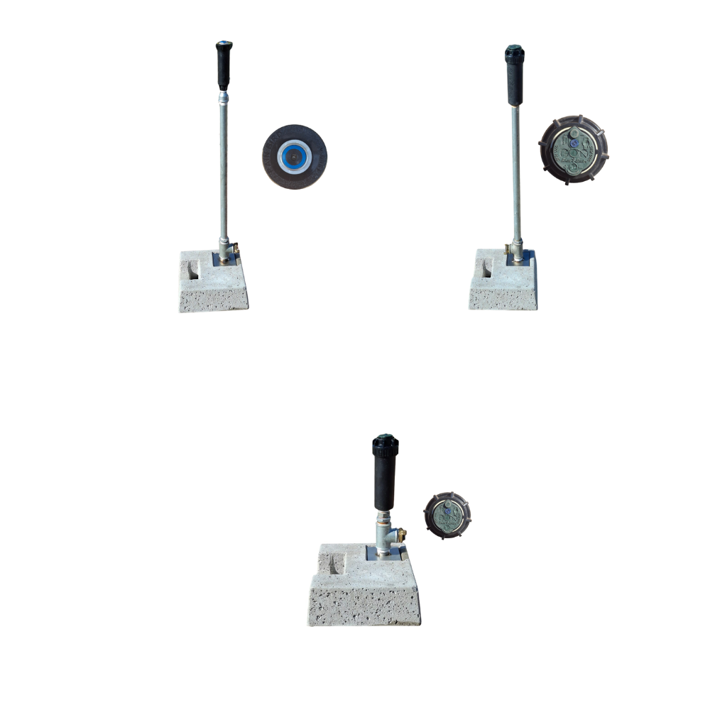 Sproeier statief betonblok